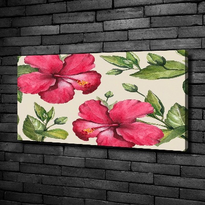 Foto canvas Roze hibiscus