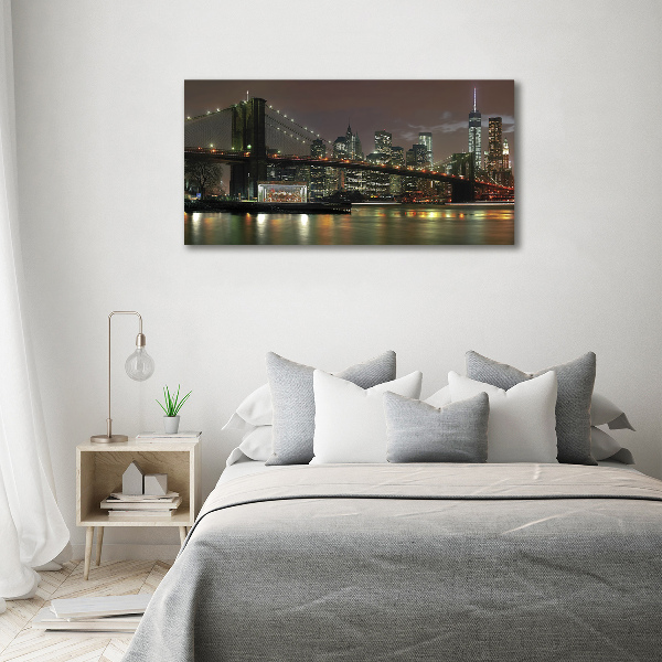 Foto op canvas New York 's nachts