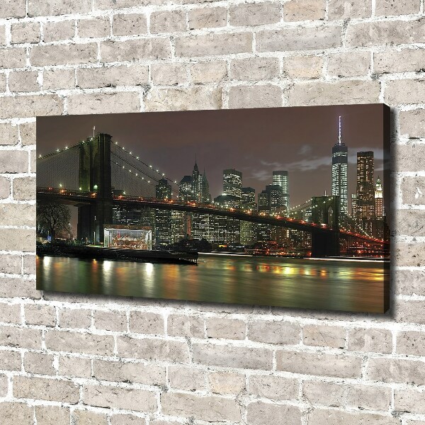 Foto op canvas New York 's nachts