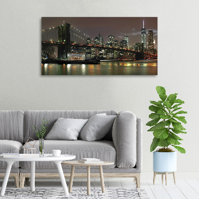 Foto op canvas New York 's nachts