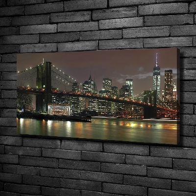 Foto op canvas New York 's nachts