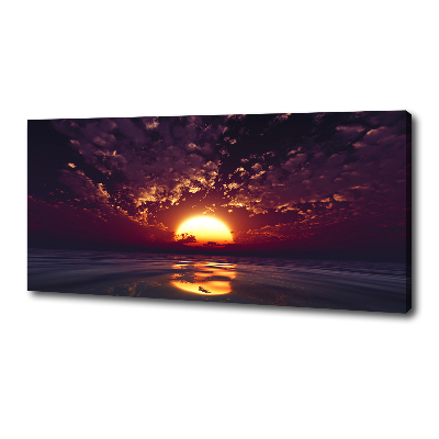 Foto canvas Zonsondergang