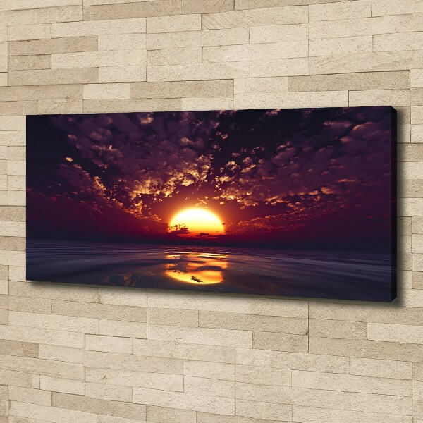 Foto canvas Zonsondergang