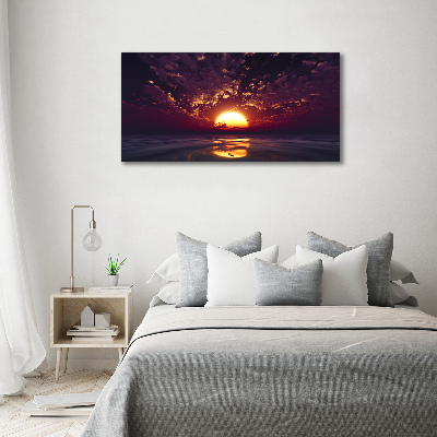 Foto canvas Zonsondergang