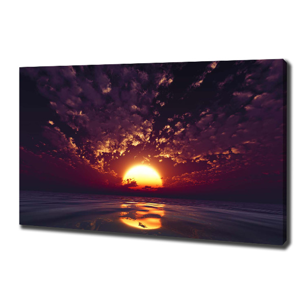 Foto canvas Zonsondergang