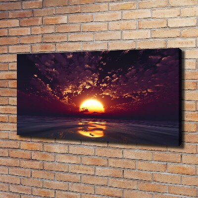 Foto canvas Zonsondergang