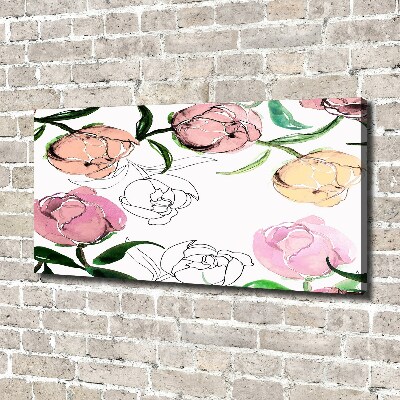 Foto op canvas Pioenrozenknoppen