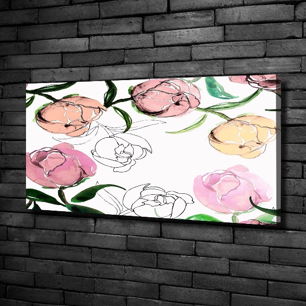 Foto op canvas Pioenrozenknoppen