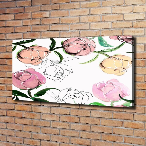 Foto op canvas Pioenrozenknoppen