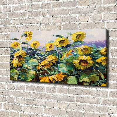 Canvas foto Zonnebloemen