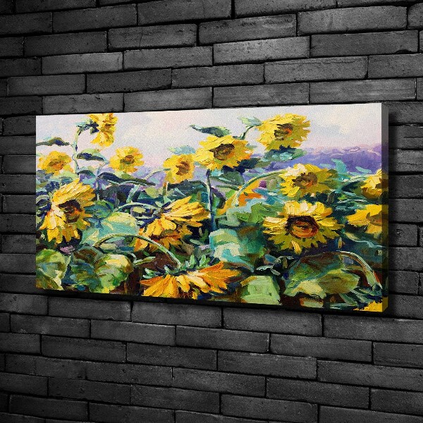 Canvas foto Zonnebloemen