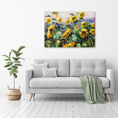 Canvas foto Zonnebloemen