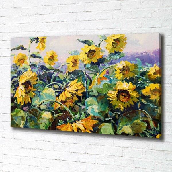 Canvas foto Zonnebloemen