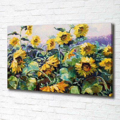 Canvas foto Zonnebloemen