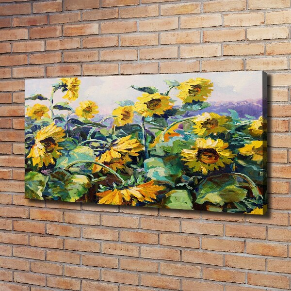 Canvas foto Zonnebloemen