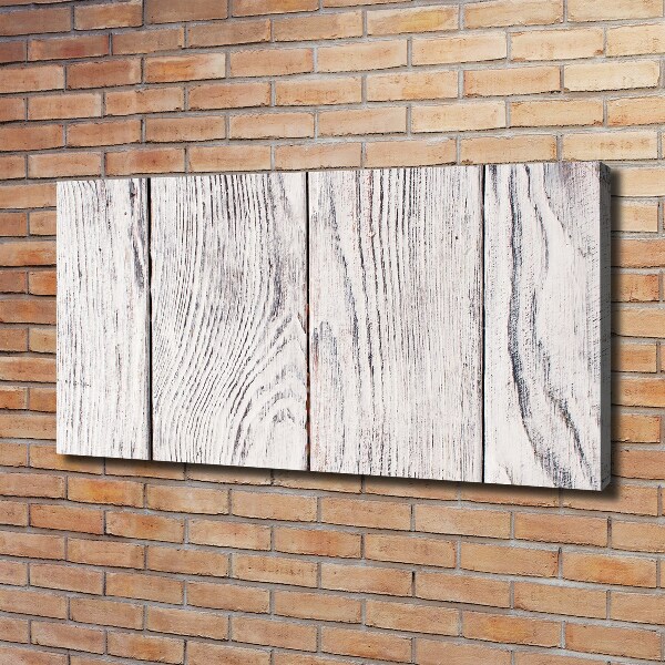 Foto op canvas Houten muur