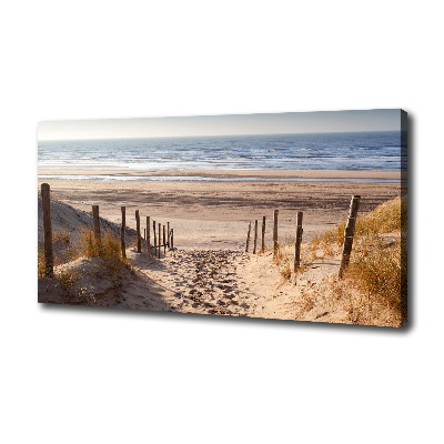 Canvas foto duinen aan zee