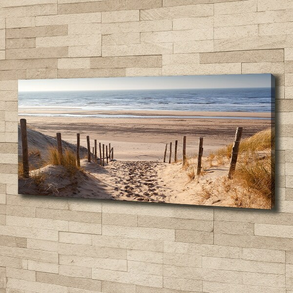 Canvas foto duinen aan zee