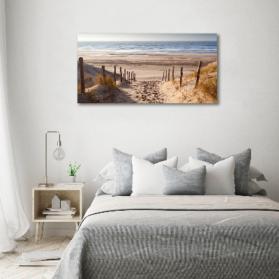 Canvas foto duinen aan zee