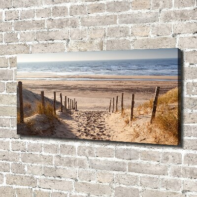 Canvas foto duinen aan zee