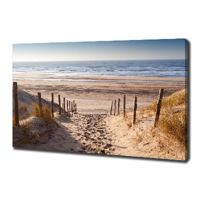 Canvas foto duinen aan zee
