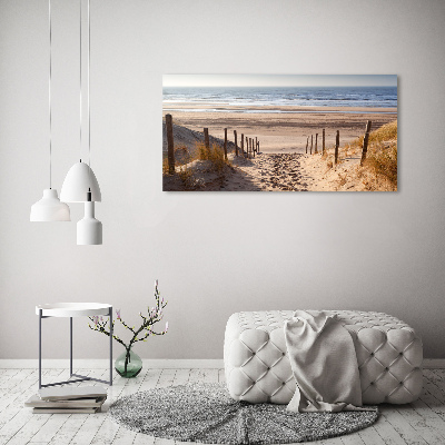 Canvas foto duinen aan zee
