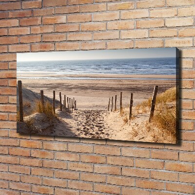 Canvas foto duinen aan zee