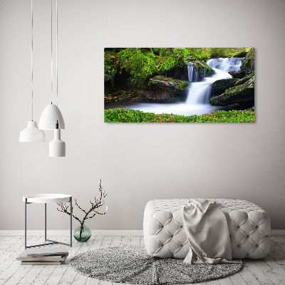 Foto canvas Waterval in het bos