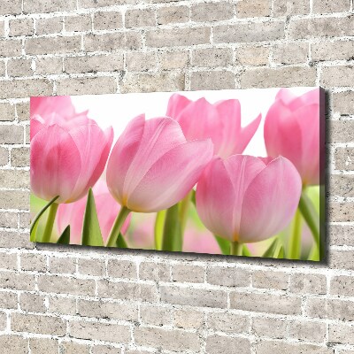 Foto canvas Roze tulpen