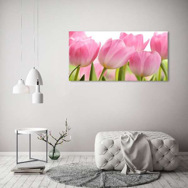 Foto canvas Roze tulpen