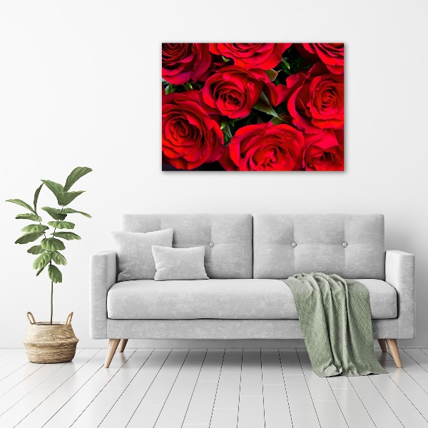 Foto op canvas Rode rozen