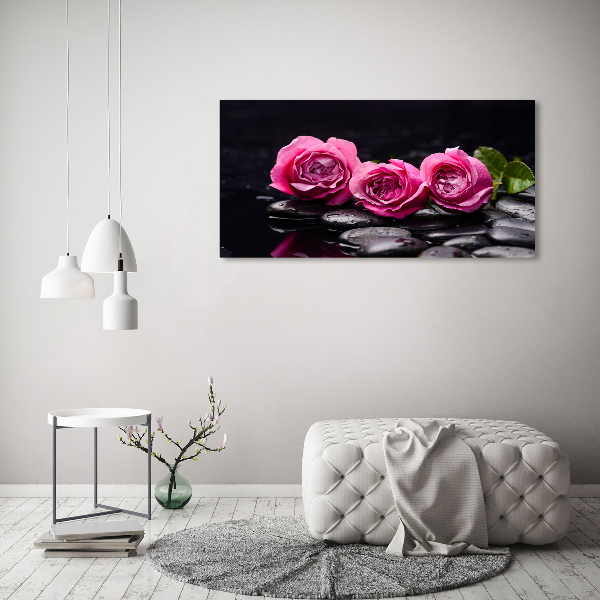 Canvas foto Roze rozen