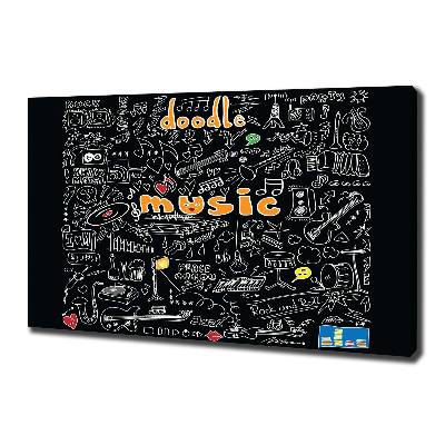 Canvas schilderij Muzikale symbolen