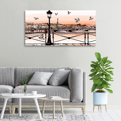 Canvas foto Schemering in Parijs