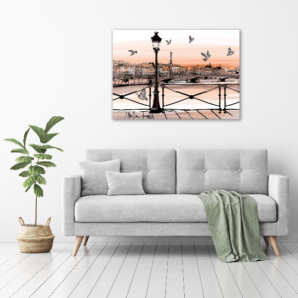 Canvas foto Schemering in Parijs