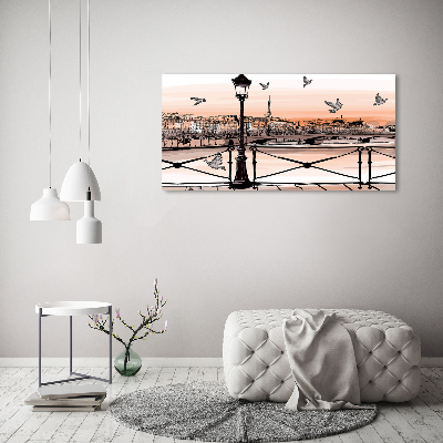 Canvas foto Schemering in Parijs