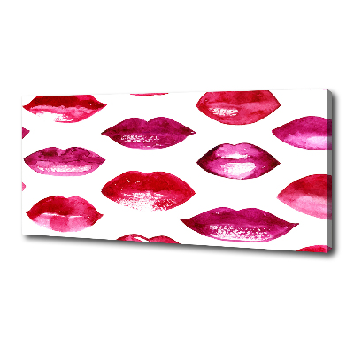 Schilderij op canvas Rode lippen