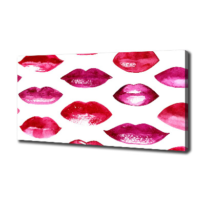 Schilderij op canvas Rode lippen