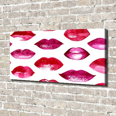 Schilderij op canvas Rode lippen