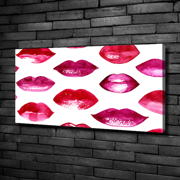 Schilderij op canvas Rode lippen