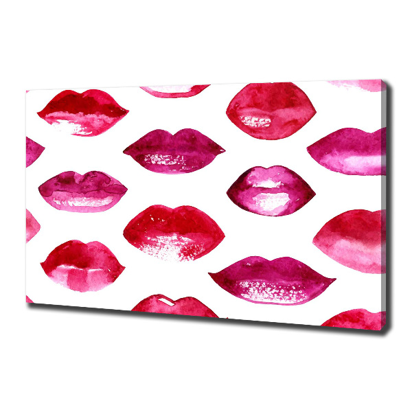 Schilderij op canvas Rode lippen