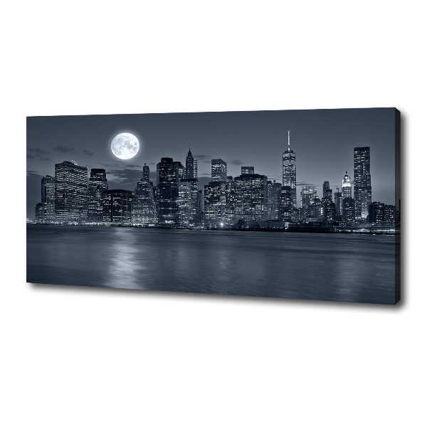 Canvas foto New York 's nachts
