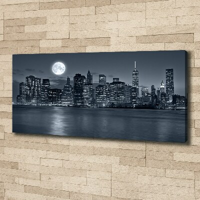 Canvas foto New York 's nachts