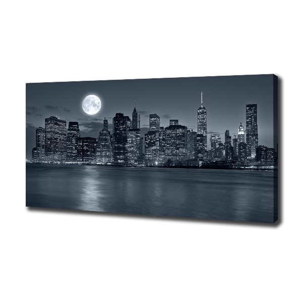 Canvas foto New York 's nachts