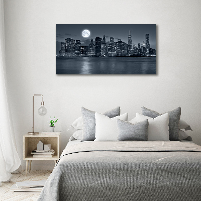 Canvas foto New York 's nachts