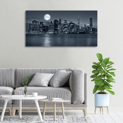 Canvas foto New York 's nachts