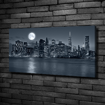 Canvas foto New York 's nachts