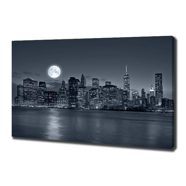 Canvas foto New York 's nachts