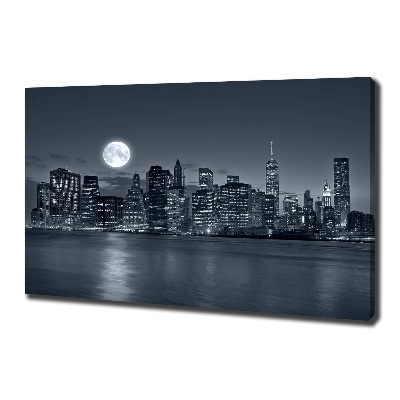 Canvas foto New York 's nachts