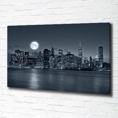 Canvas foto New York 's nachts